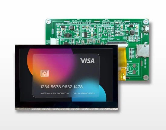 4,3 hüvelykes TFT érintőképernyővel